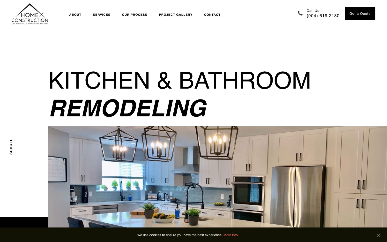 The current homexc.com homepage